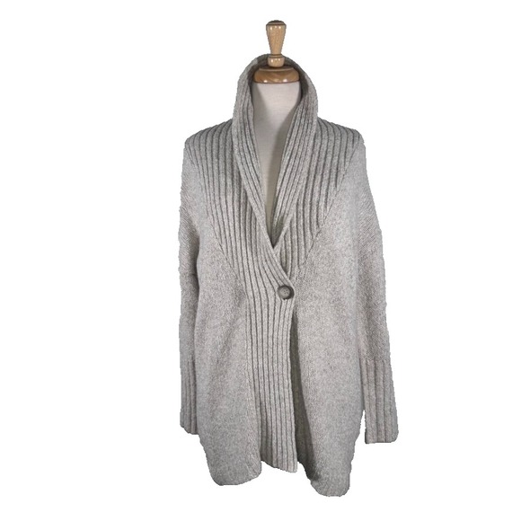 Eddie‎ Bauer XS/S Beige Gray One Button Closure Cardigan - Picture 1 of 10